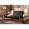 Baxton Studio Sorrento Brown Faux Leather Upholstered Wooden 3-seater Sofa 122-6771 - alternate 2